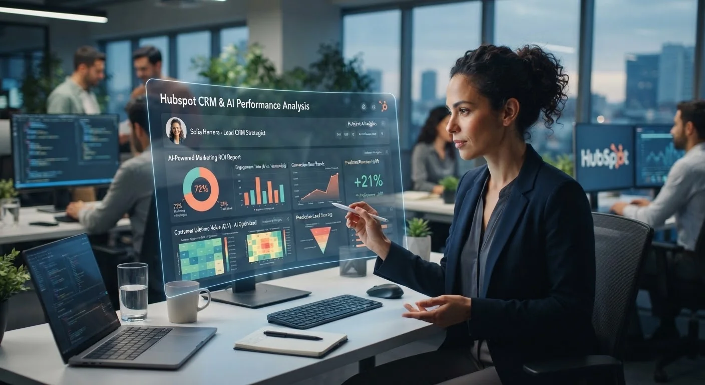 Análisis de CRM e IA en un equipo de marketing